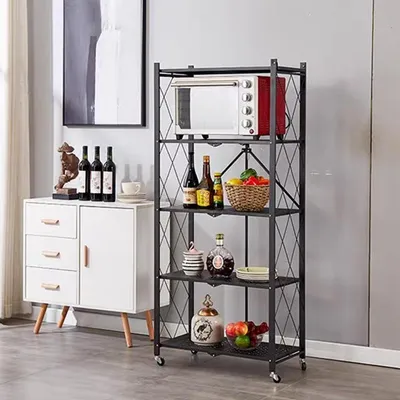 Produktbild von Seven Comfort Küchenregal, Standregal, 34 x 71,5 x 159 cm, Schwarz
