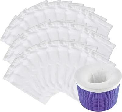 Produktbild von Skimmersocken, wiederverwendbarer Schwimmbadfilterbeutel, für Skimmerkorb, Staubsauger, Pumpenfilter, Schwimmbad, Spa