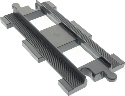 Produktbild von 1x Lego Duplo Schienen neu-dunkel grau gerade Eisenbahn Zug Lok 4211014 6377