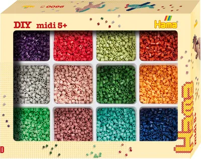 Image de Hama Perles à repasser 2096 Hama Perles à repasser midi "Boîte de tri", remplie
