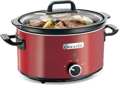 Obrázok produktu pre Crock-Pot SCV400RD, 3,5 L, Čierna, Červená, Otočné, 4 osôb, Sklo, Keramický