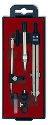 Produktbild von Zirkel - Zirkelkasten 6-teiliges Schulzirkel- Set , im Kunststoffkasten