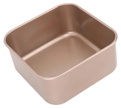 Produktbild von Backform tief quadratisch Stick Proof stapelbar verdickt Kohlenstoffstahl Backen Blatt für Kuchen Brot Grill Gold XL