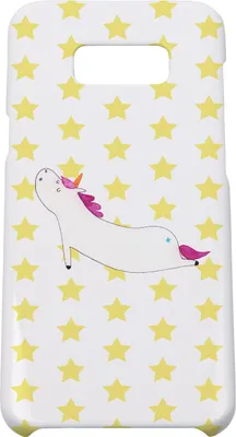 Produktbild von Mr. & Mrs. Panda Samsung Galaxy S8 plus Handyhülle  Einhorn Yoga - Weiß - Geschenk, Handycover, Cover, Achtsamkeit, Hülle, Unicorn, Handy, Namaste, Einhörner, Sport