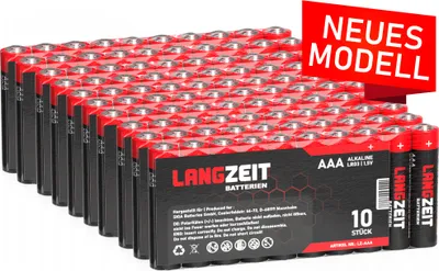 Produktbild von Langzeit Batterien AAA 100 Stück Alkaline Micro LR03 1,5V Batterie 100 stk pack