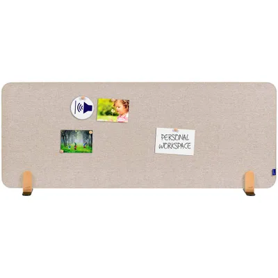 Produktbild von Legamaster 7-209835 Aktustik Tischtrennwand ELEMENTS 60 x 160 cm, soft beige, mit Halterungen