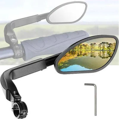 Obrázok produktu pre Zrkadlo na bicykel na montáž – nastaviteľné a otočné o 360° – vhodné pre elektrobicykle, cestné bicykle a horské bicykle