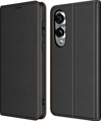 Immagine prodotto di Custodia per Samsung S25 Edge IN PELLE NERA CON CHIUSURA MAGNETICA + VETRO