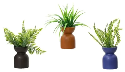 Obrázok produktu pre Zelená rastlina v kvetináči umelá dekoratívna 1 kus 23x8 cm