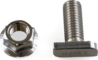 Produktbild von 1 x SET Hammerkopfschraube mit Mutter M10 Photovoltaik Länge 25mm A2-70