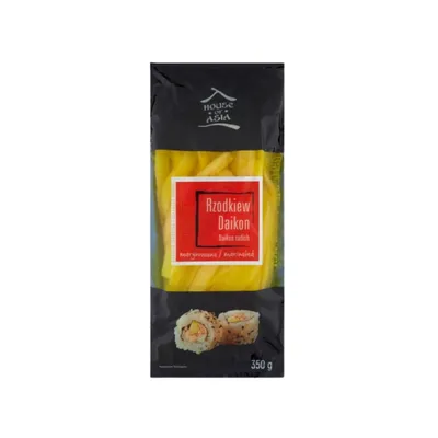A package of pickled daikon radish strips.