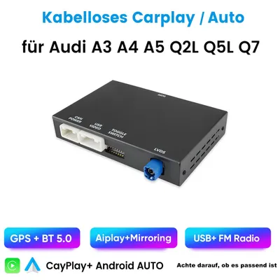Obrázok produktu pre Hexinex Bezdrôtový modul Carplay Android Auto pre Audi A3 A4 A5 Q2 Q5 Q7 MIB systém Zachovanie pôvodných funkcií