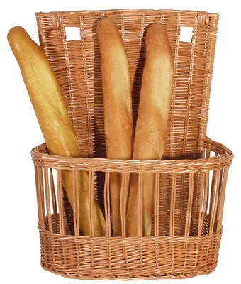 Produktbild von Baguettekorb, Brotkorb, gesottene Vollweide, 50x27x61 cm, hochwertig