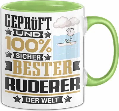 Produktbild von Ruderer Geschenk Lustiger Spruch für Ruderer Geschenkidee Bester Ruderer Der Welt (Grün)