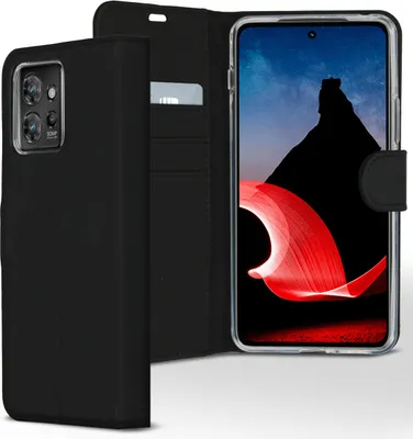 Image de Accezz Wallet Softcase Bookcase pour le Motorola ThinkPhone - Noir