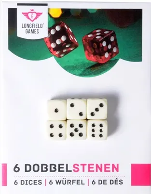 Produktbild von Würfel 6 Stück Kunststoff 16mm Kantenlänge #1