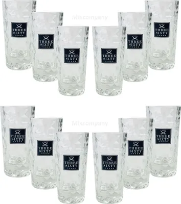 Produktbild von Three Sixty Vodka Wodka Shotgläser Gläser Glas Set - 12 Stück 2 und 4cl geeicht