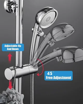 Produktbild von Duschbrause Halterung, Duschkopfhalter fš¹r Gleitstange Verstellbar 19-25 mm, Duschhalterung Ohne Bohren Handbrause Halter fš¹r Gleitstange drehbar Brausehalter Duschkopfhalterung fš¹r duschstange