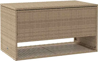 Obrázek produktu pro vidaXL Venkovní polštářový box Béžová 100x55x55,5 cm Poly ratan