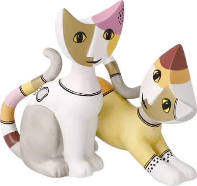 Produktbild von Goebel Figur Rosina Wachtmeister - Katzen Sara e Sereno, Katzenwelt, Biskuitporzellan, Bunt, 31343061