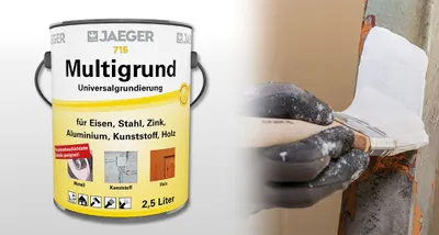 Produktbild von Jaeger 715 Multigrund Universal Grundierung schwarz RAL 9005 375ml