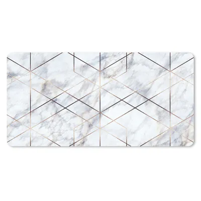 Produktbild von MuchoWow® Mauspad Mousepad Marmor - Gold - Weiß 60x30 cm - Mousepads - Maus Mat - Pad - Mausunterlage - Nachhaltig