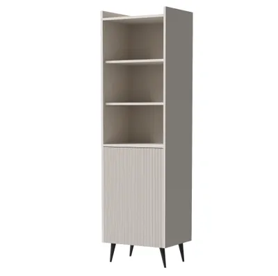 Produktbild von AX LIVING Schmale Vitrine Acaddo – 52 cm Breite, Modern in Kaschmir