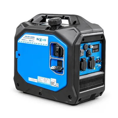 Produktbild von Inverter Stromerzeuger HEXWELT 3500W Benzin Generator 230V 3200W Kupferwicklung HW-API-2500IS