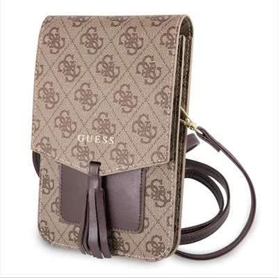 Produktbild von Guess Saffiano Look Collection Universal Handtasche Smartphone Wallet Braun