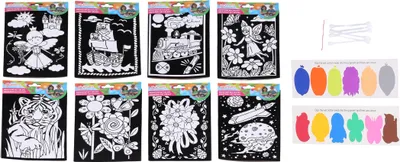 Produktbild von Kreativset Velvet 15,5 x 25 cm – Farben + 6 Stäbchen