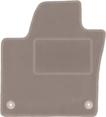 Produktbild von Fahrerfußmatte Velours beige passend für Seat Alhambra II (2010-, Minivan) – mit Befestigungen – passgenau
