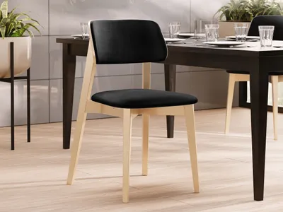 Obrázok produktu pre Kuchynská stolička s čalúnením CIBOLO 2 - buk / čierna