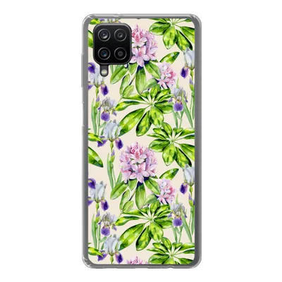Produktbild von MuchoWow® Handyhülle Schutzhülle Hülle für Samsung Galaxy A12 Hortensie - Blatt - Blüte Silikon Softcase Handy Hülle - Bild
