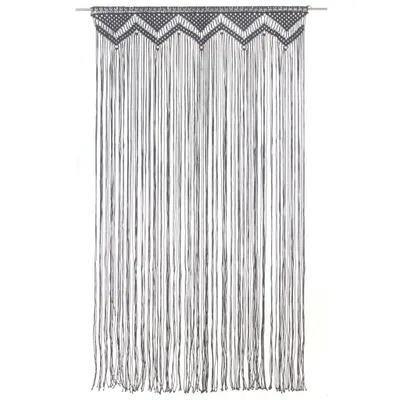 Produktbild von vidaXL Makramee Vorhang Anthrazit 140x240 cm Baumwolle