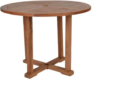 Produktbild von MiaMöbel Gartentisch 100 cm Gartenmöbel Outdoor Modern Massivholz Teak Honig