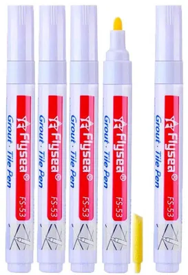 Produktbild von Fugenmörtelstift - Wasserfest, Schnell trocknend - 5 Stück - Weiß