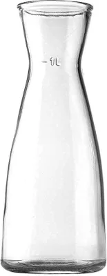 Produktbild von Famanu Glaskaraffe 1 Liter - Wasserkrug mit Deckel für Getränke und Saft