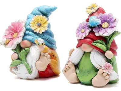 Produktbild von Lustige Gartenzwerge, Gartendekoration für draußen, wetterfeste Gartenfiguren, Zwergenfigur, Gartenelf, Gartendekoration für draußen, Harzfigur, Bauernhof, Balkon, Wohnzimmer, Bürodekoration (2)