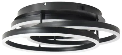 Produktbild von Moderne LED Dekenleuchte Alwa schwarz D:50cm