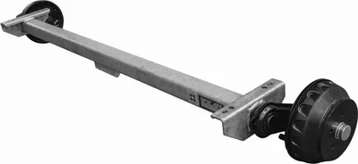 Produktbild von KNOTT VGB18MV Achse gebremst 1800 kg Anhänger Autotransporter 1850 mm Auflage 2320 mm Spurmaß 5x112 Radanschluss langlebig verzinkt wartungsfrei