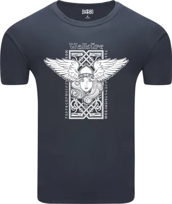 Immagine prodotto di Diarbo T-shirt da uomo con stampa vichinga Valkyrie grigio scuro taglia XXL