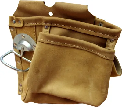 Produktbild von Nagel- / Werkzeugtasche, Spaltleder, 2 Taschen, 1 Halter, 1 Schlaufe