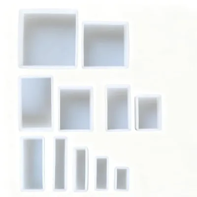 Produktbild von Motivbackform 11-teiliges Epoxidharz-Formen-Silikon-Set, Gießharzformen für Anfänger, rechteckige quadratische Kugel-Silikonformen Epoxidharz für Harz