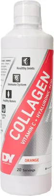 Obrázok produktu pre DY Nutrition Collagen + Vitamin C + Hyaluronic Acid 500 ml pomaranč / Kolagén / Tekutý hovädzí kolagén obohatený o kyseliny hyalurónovú a vitamín C