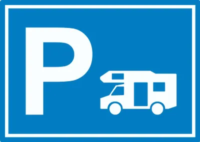 Produktbild von Wohnmobil Parkplatz Aufkleber waagerecht A0 (841x1189mm)