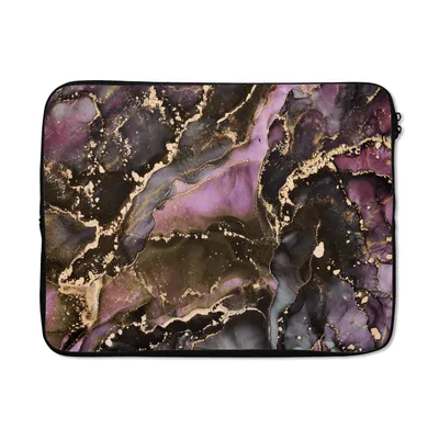Produktbild von MuchoWow® Laptop Hülle 15 Zoll Marmor - Gold - Stein - Abstrakt Laptoptasche - Laptoptasche - Sleeve - Rundum-Schutz