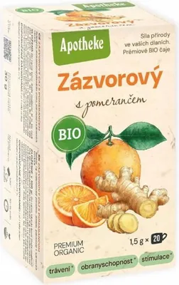 HERBATKA IMBIROWA Z DODATKIEM POMARAŃCZY BIO (20 x 1,5 g) 30 g - APOTHEKE
