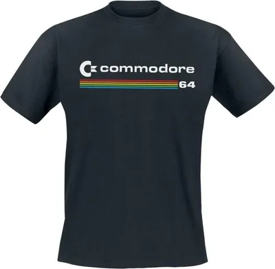 Produktbild von Commodore 64 T-Shirt Herren Commodore Logo T-Shirt schwarz S