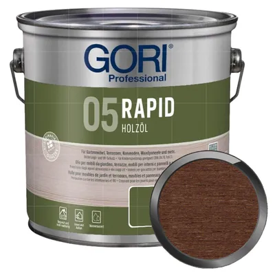 Produktbild von GORI 05 Rapid Holzöl 2.5 Liter BANGKIRAI Terrassenöl Möbelöl Hartholzöl