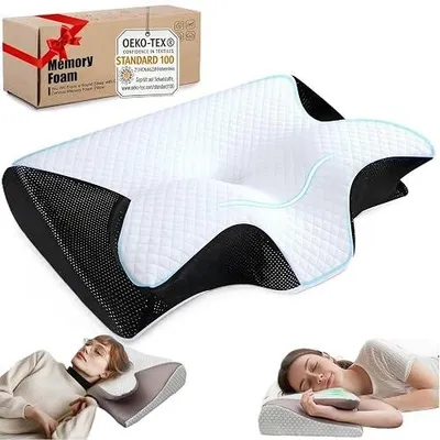 Zdjęcie produktu dla Poduszka ortopedyczna pod kark memory foam ergonomiczna na ból szyji